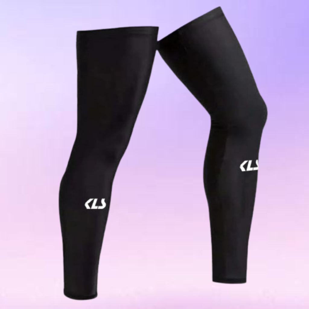 Manset Kaki Legsleeve Stoking Olahraga Mangset Kaki Deker Spandex Sepasang Kanan Kiri