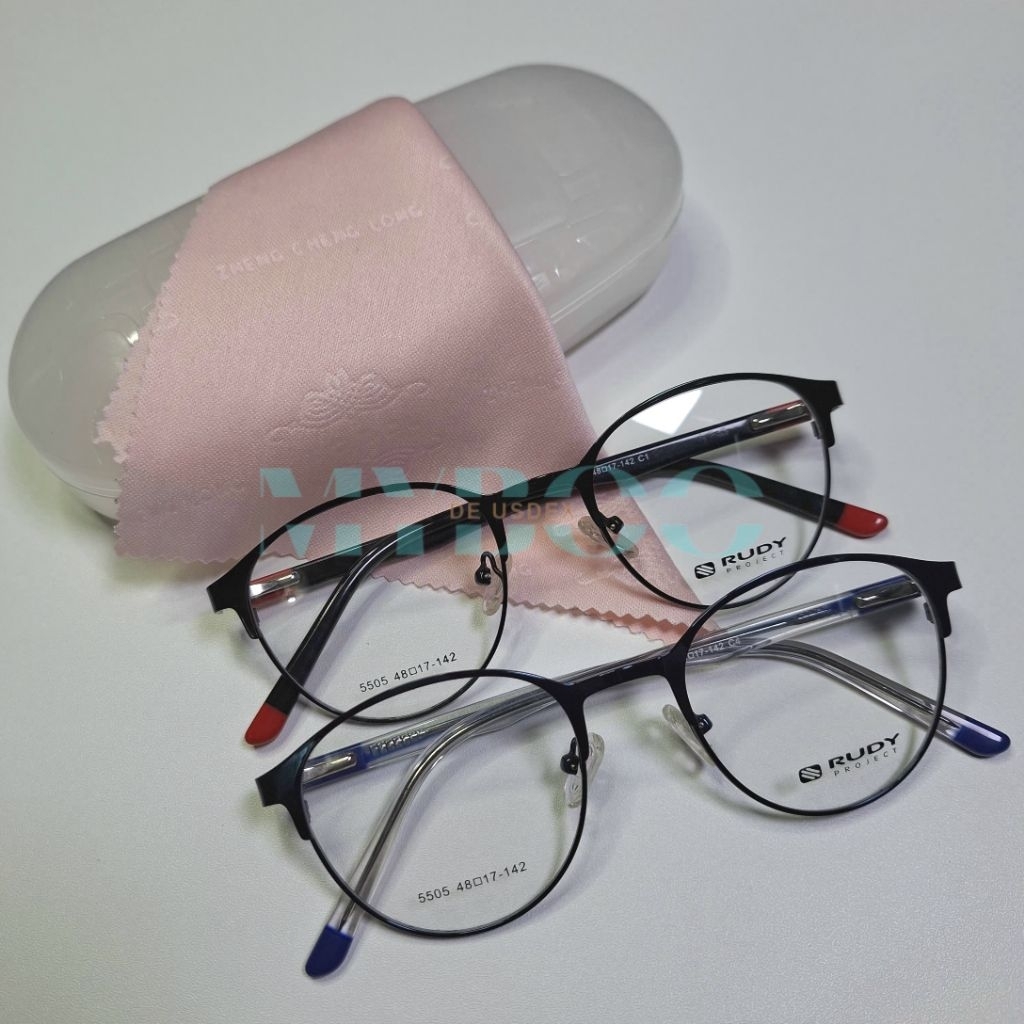 Frame Kacamata Besi Premium Bahan Titanium Tampil Sporty Delengkapi Nosepad Pria Wanita