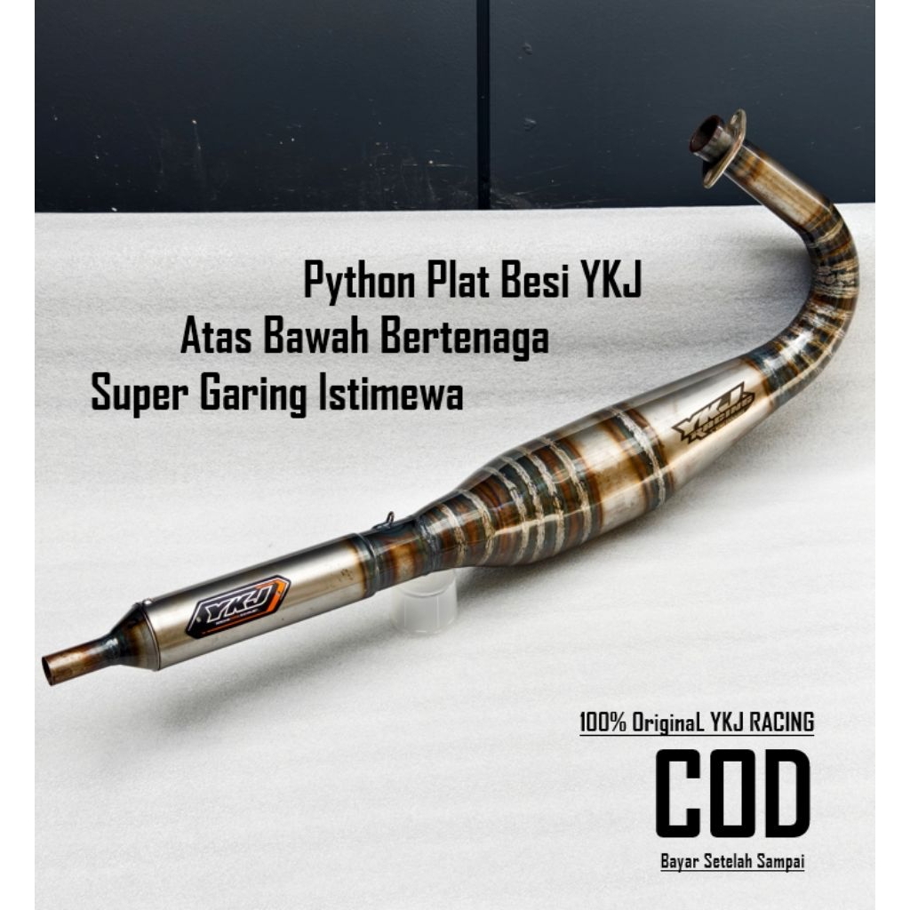 Knalpot YKJ RX King Kolong Python Plat Besi Terbaik Riset Terbaru YKJ Racing Istimewa
