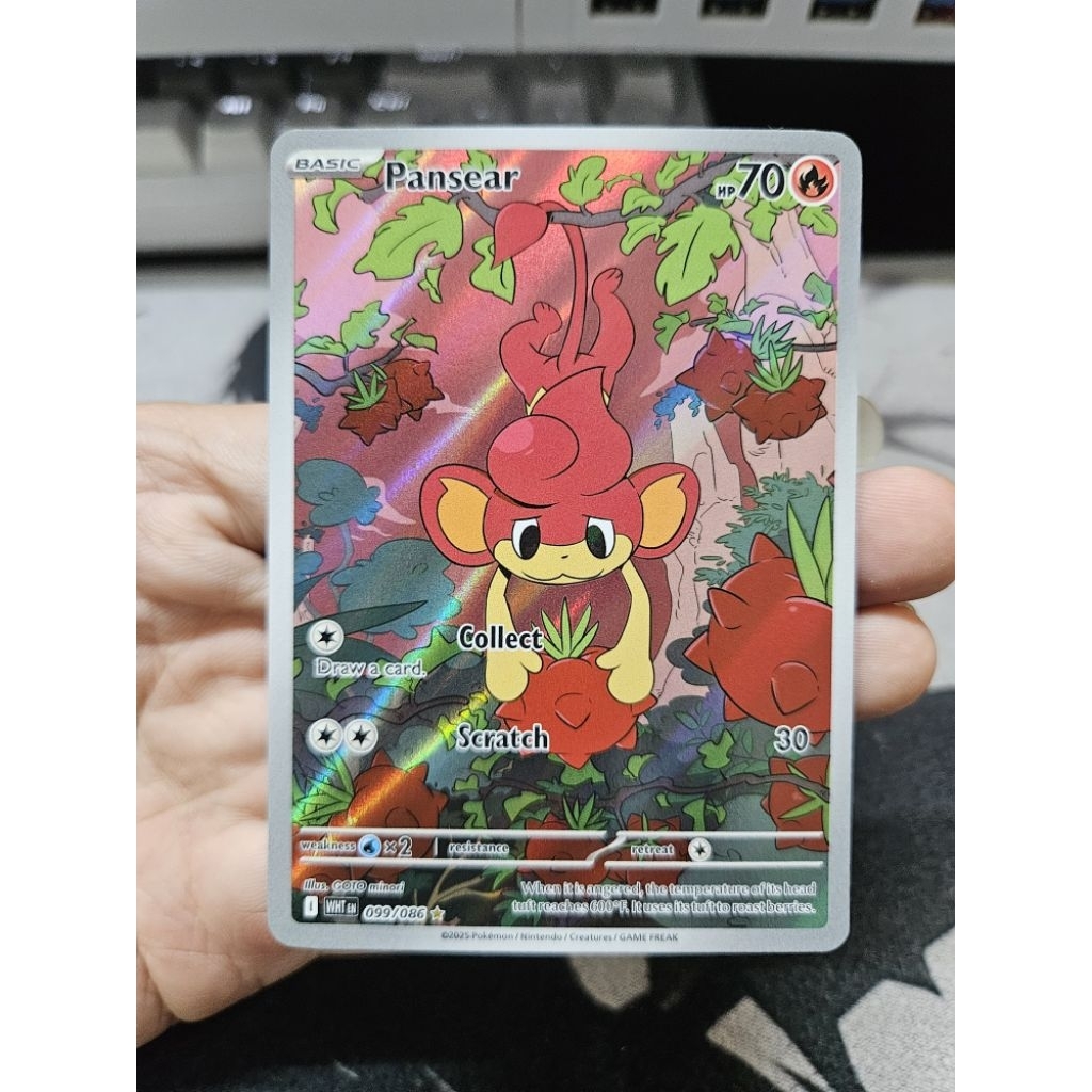 Pokemon Pansear White Flare 099/086 Ar English