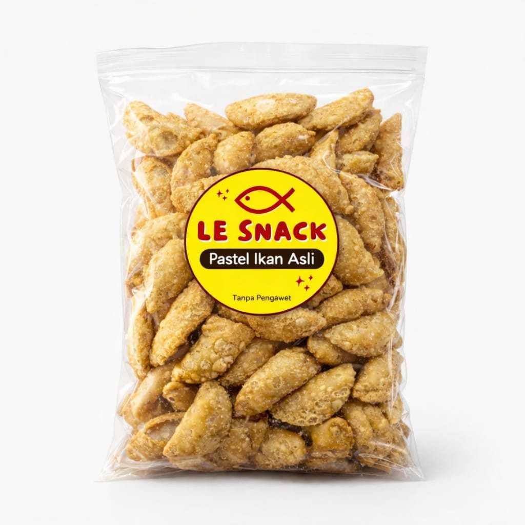 Le Snack - Pastel Kering Isi Abon Ikan 1Kg Renyah Gurih Halal Kue Mini Kering