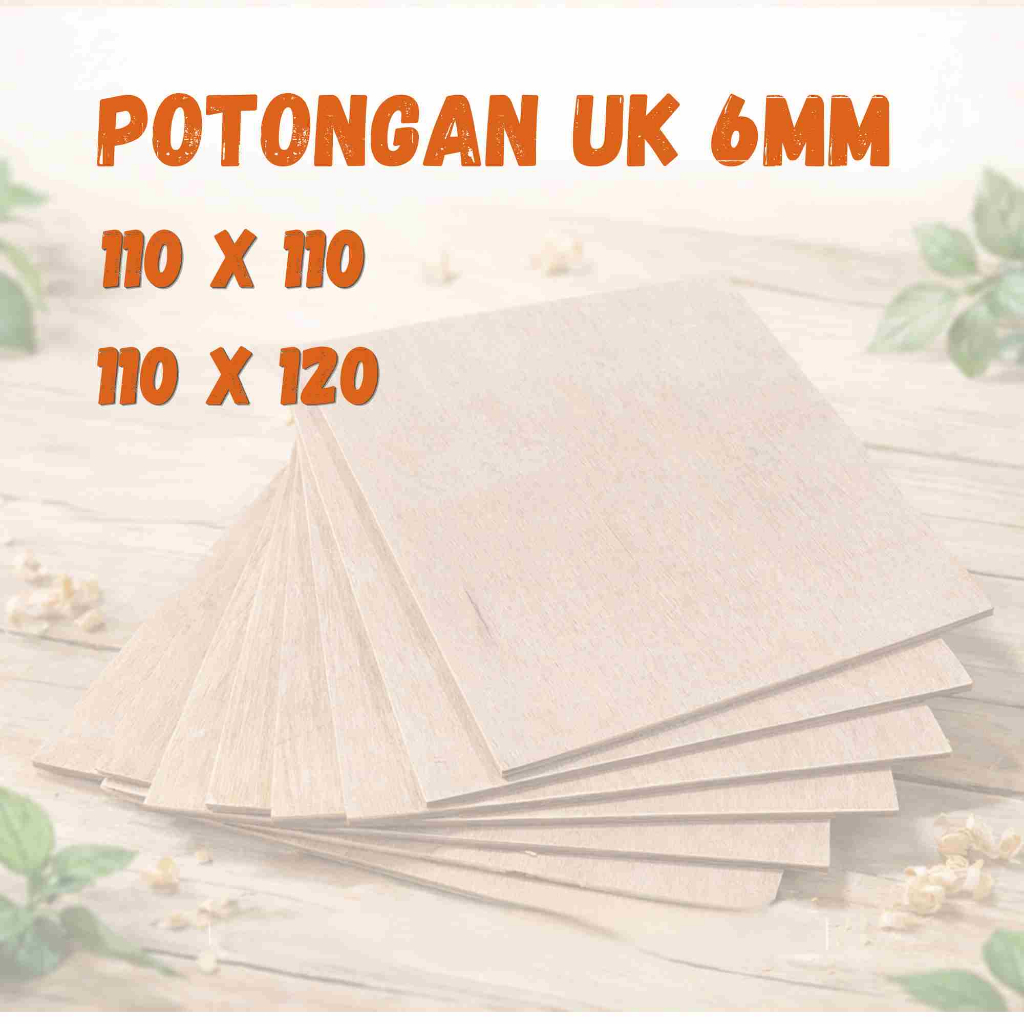 Potongan Triplek HALUS PRESISI Uk 6mm Mulai Dari 110cm | Kayu Semi Meranti