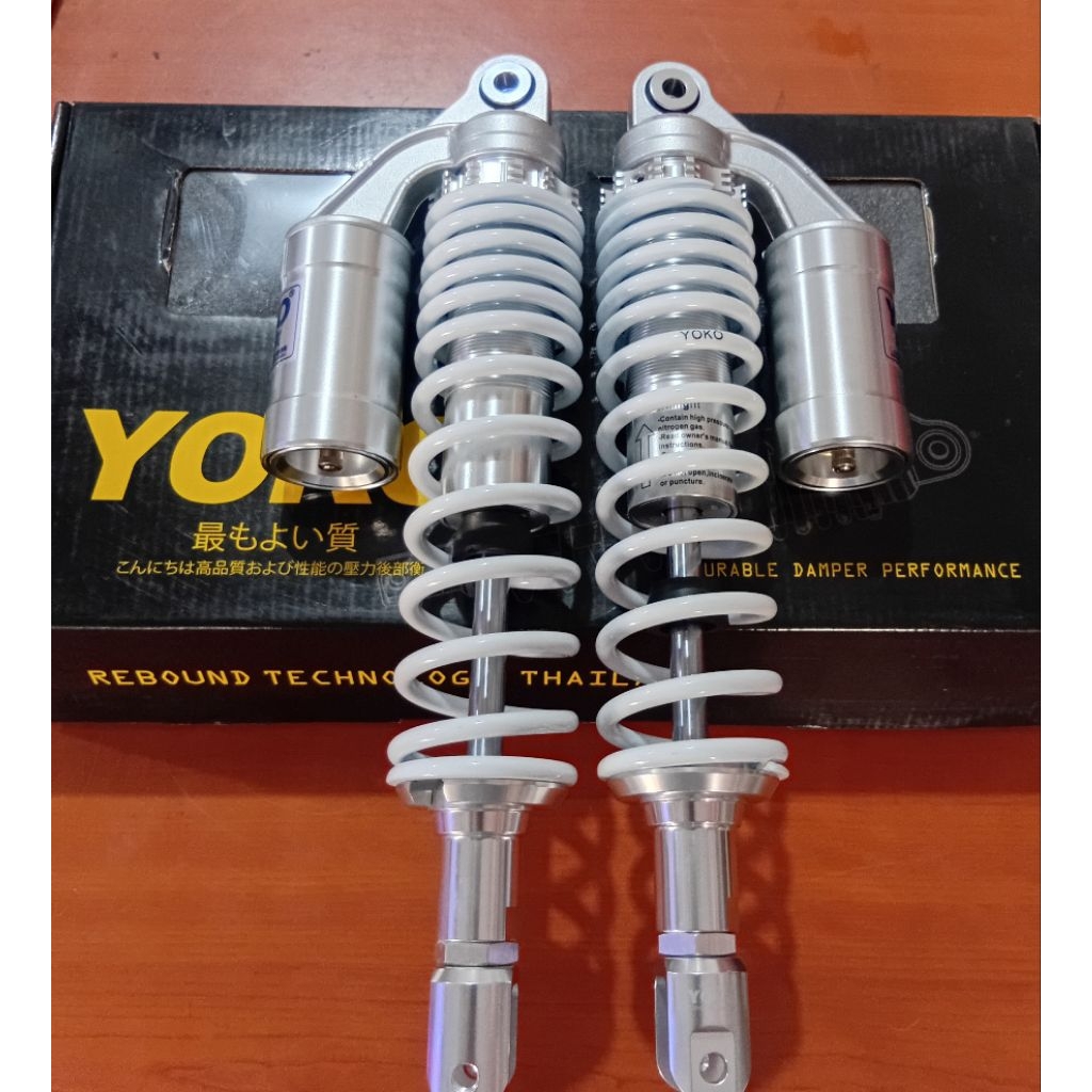 Shock Tabung Yoko PCX 160 perak putih.