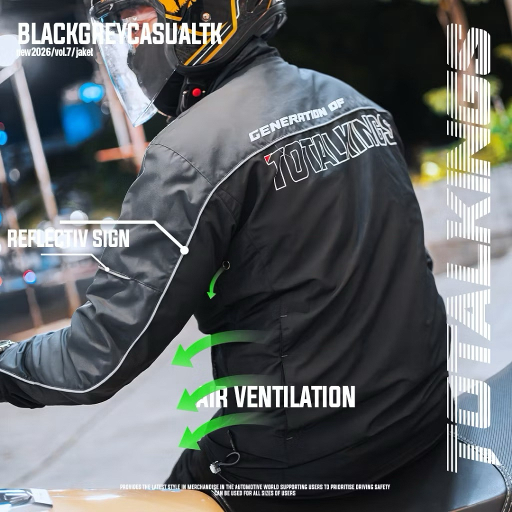 JAKETTT TOTAL KINGS VOL 7 BLACK GREY CASUAL REFLECTIVE EDITION 2K26 ORIGINAL TOTAL KINGS