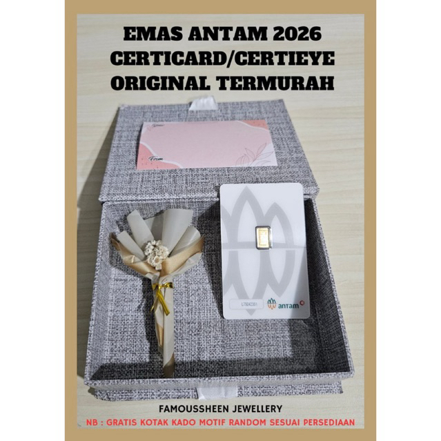 LOGAM MULIA EMAS ANTAM 0,5 GRAM CERTICARD CERTIEYE TERBARU ORIGINAL KADO EMAS GARANSI KEASLIAN