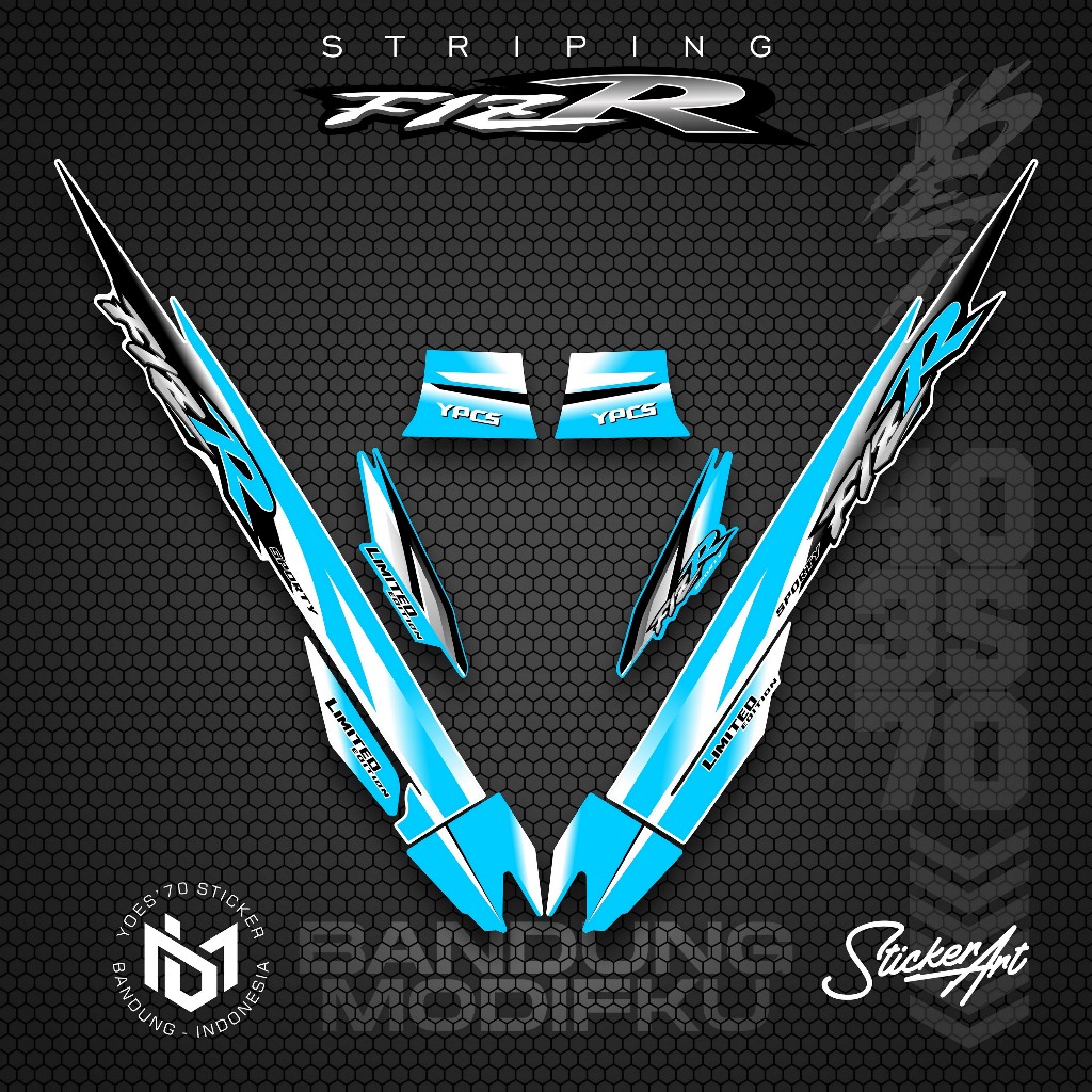 STRIPING VARIASI YAMAHA F1ZR / KRS 33 / STICKER LIST MOTOR F1 ZR / POLET STIKER VARIASI YAMAHA F1ZR