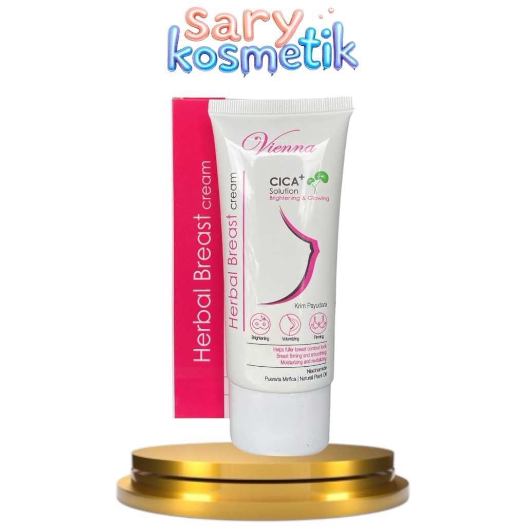 pc,px_ VIENNA herbal breast cream 80 gr - krim payudara cica+ solution brightening & glowing
