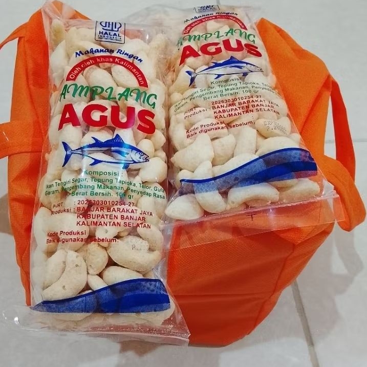 Amplang AGUS khas Kalimantan ( kemasan tas - isi 10 bngkus)
