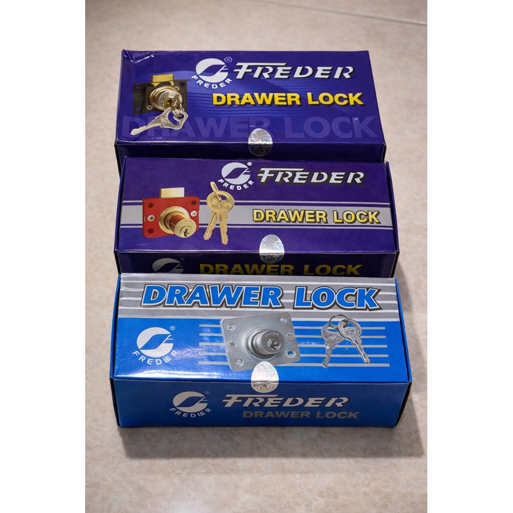 {Per Lusin} Kunci Laci Freder Type 101 502 508 Drawer Lock Lemari Meja Kunci Laci Besi Isi 12 pcs