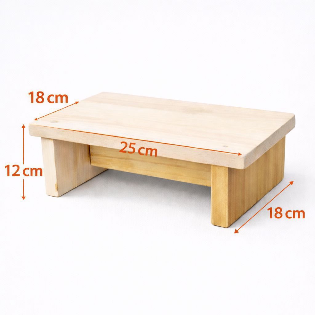 bangku jongkok/kayu pinus/bangku kayu kecil  kursi jongkok