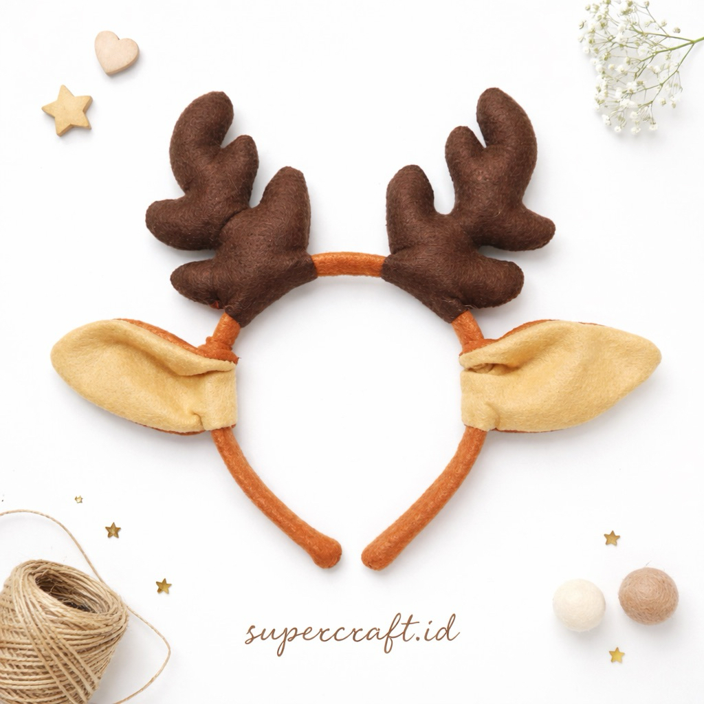 Bando Tanduk Rusa Natal Deer Merry Christmas Kostum Natal Bando Natal Bando Tanduk Rusa Anak & Dewas