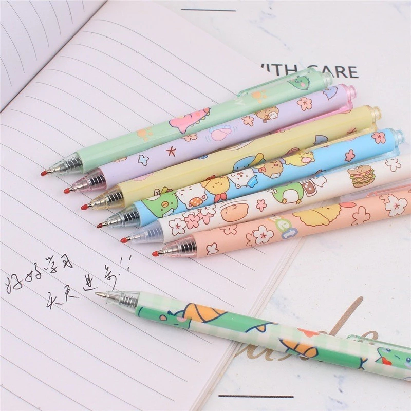 PULPEN SET KARAKTER LUCU PULPEN MEKANIK ISI 6PCS BOLPOIN GEL Karakter Lucu Pulpen Mekanik