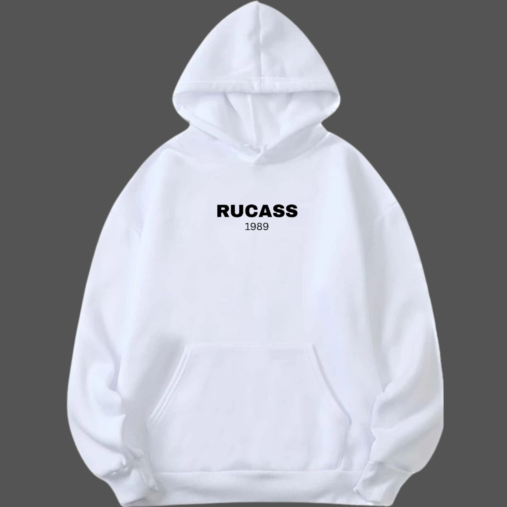 Sweater Hoodie Unisex Rucass - Bahan Tebal, Nyaman,Sablon Premium Unisex Hodie Rucas Oversize Keteba