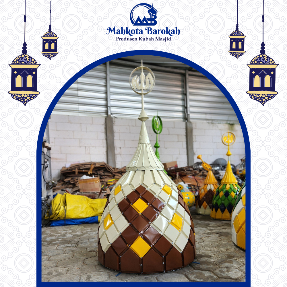 [ Custom Kubah ] Kubah Musholla Panel Warna Diameter 80 cm Model Setengah Bola - Kubah Masjid Modern