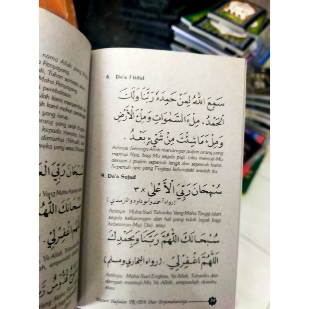 Materi Hafalan Santri TKA-TPA kecil