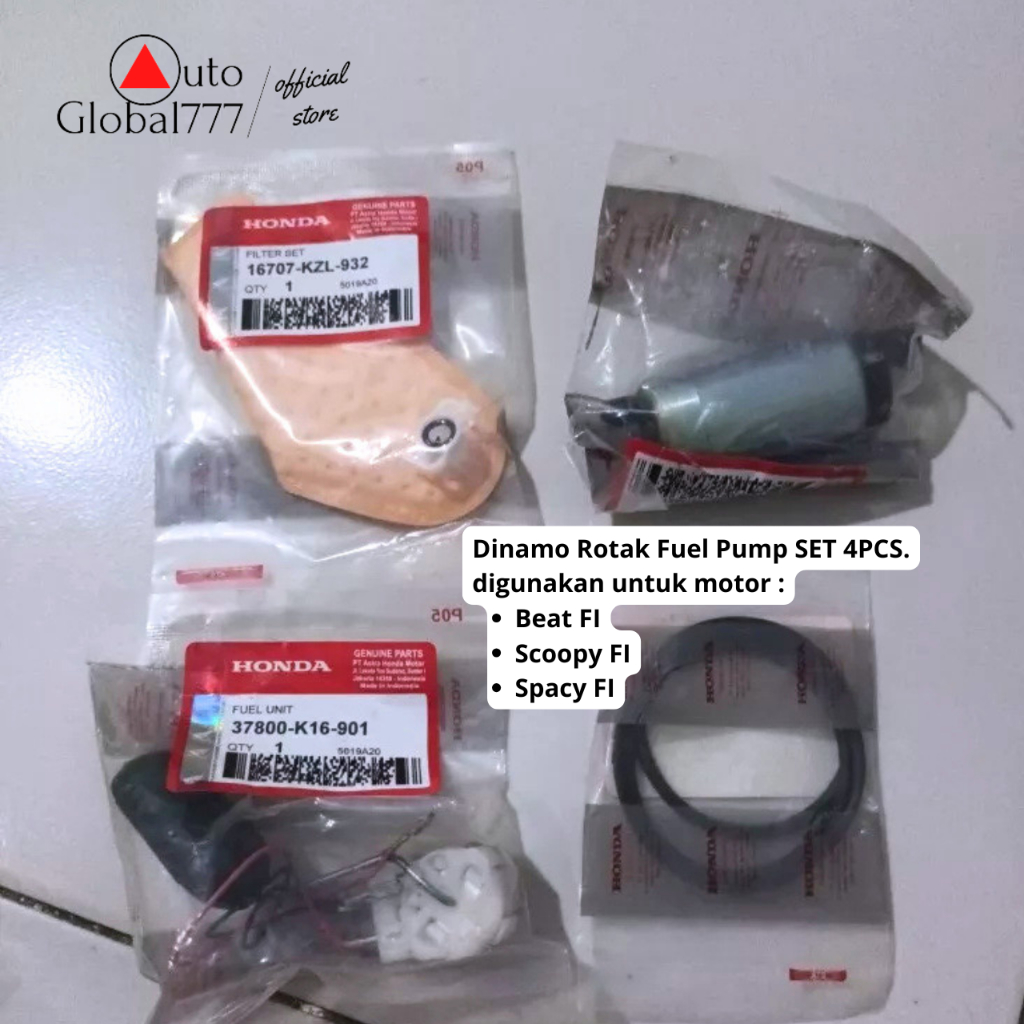 Dinamo Rotak Fuel Pump Set 4pcs Beat FI Scoopy FI Spacy FI AHM 1600-K16