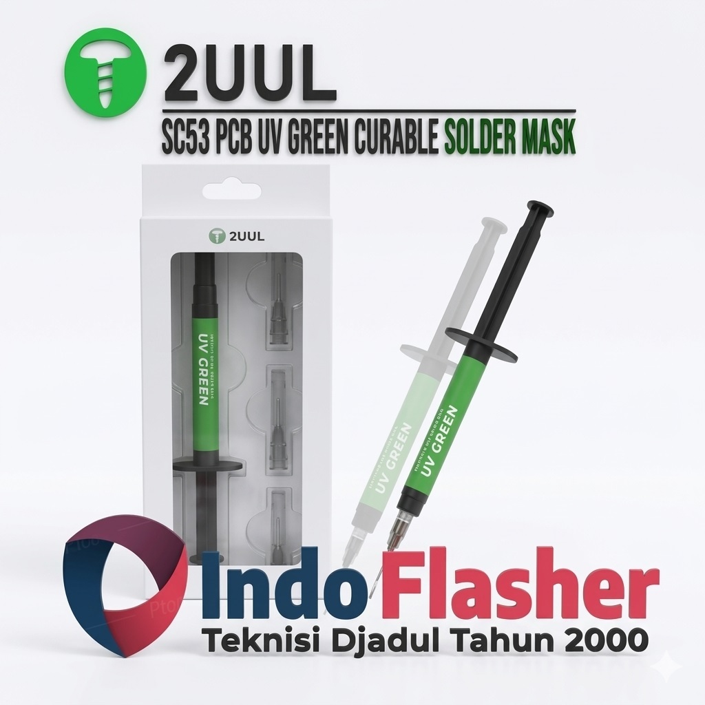2UUL SC53 PCB UV GREEN Curable Solder Mask - Cat Papan PCB Hijau