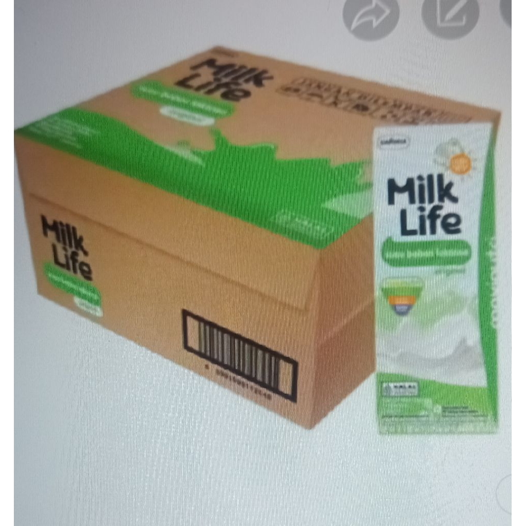 Milk Life Lactose Free Susu UHT 1 Karton 24x200 ml