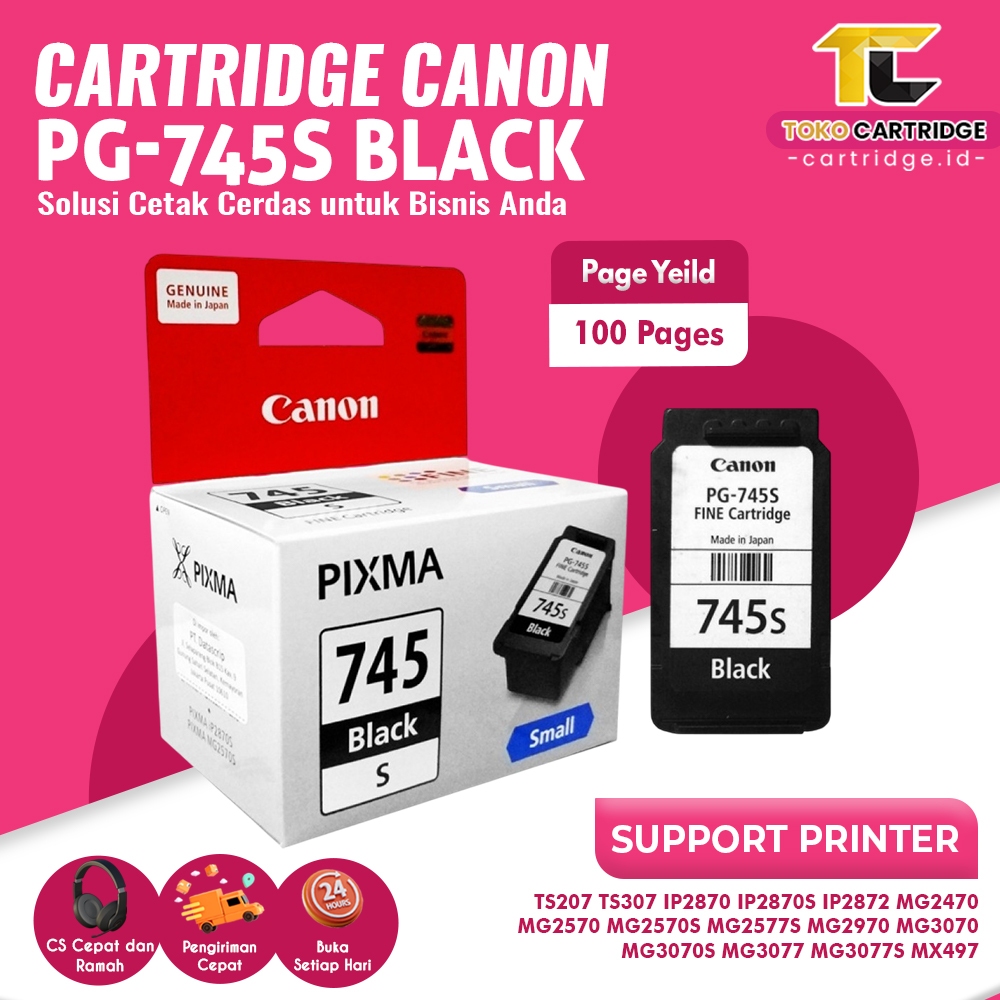 Canon Tinta Katrik / Ink Cartridge 745s / 745 / Hitam / 746s / 746 / Warna | Refil Tinta Canon G1010