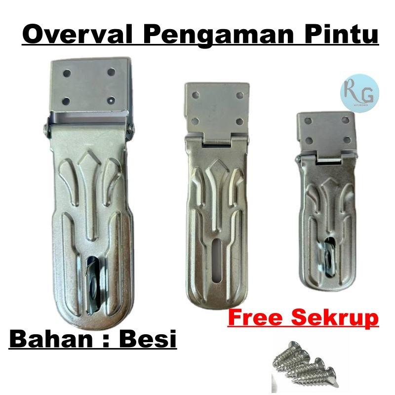 Pengunci Engsel Satu Set Kait  Overval Gembok Cantolan Kunci Pintu Kait 3inch 4inch 5inch