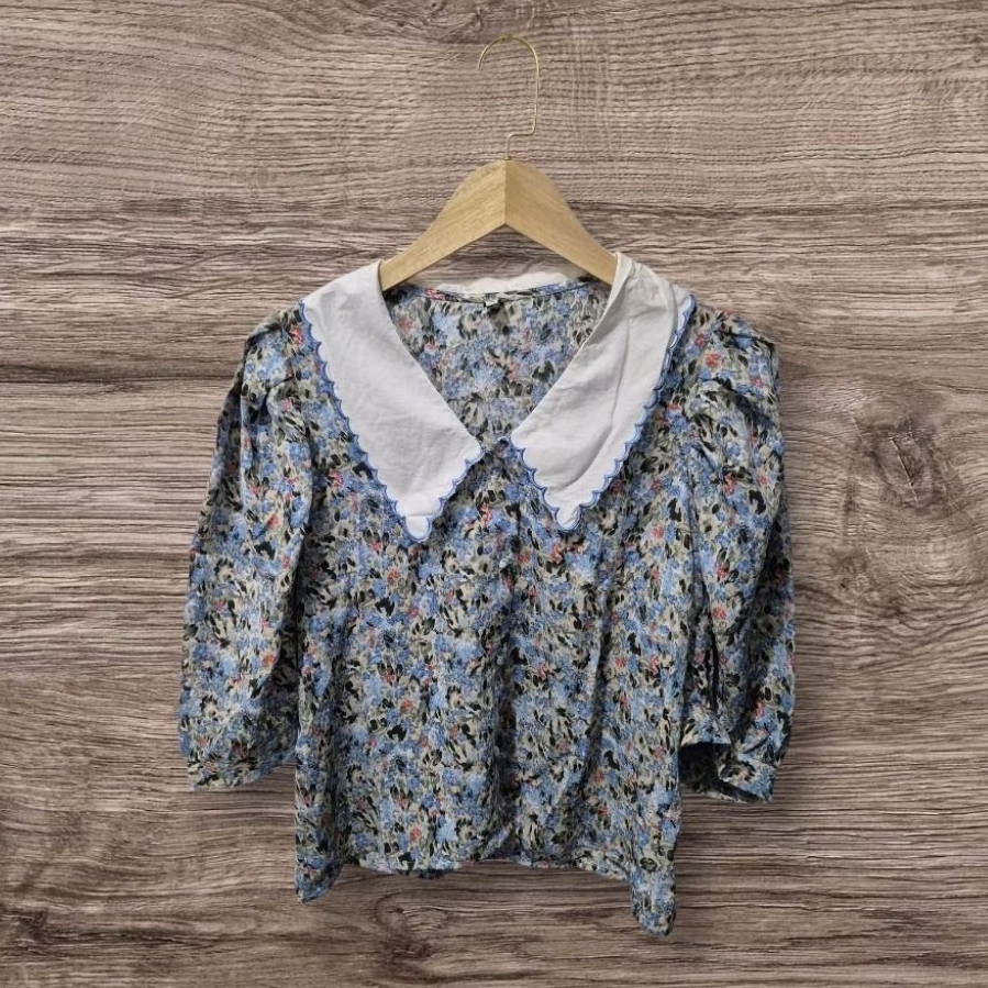 Korean floral blouse