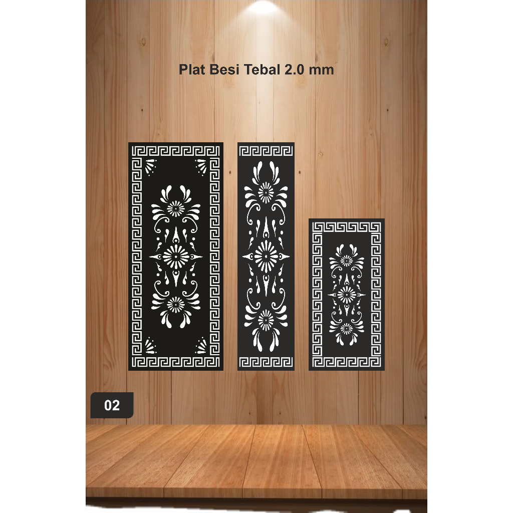 Krawangan Plat Motif, Pagar Plat Krawangan, Krawangan Ornamen, Laser Plat Pagar, Cutting CNC, Orname