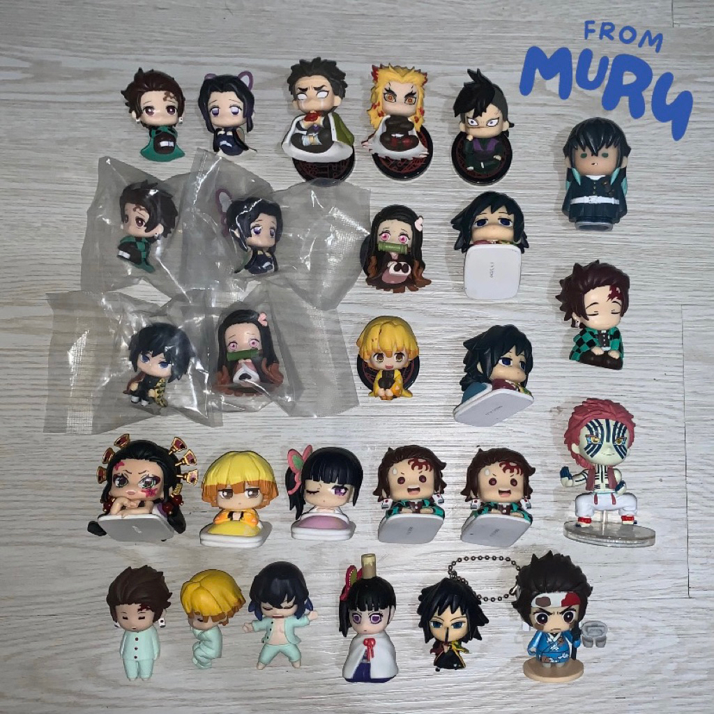 Official Gachapon Demon Slayer | Kimetsu no Yaiba Mini Figure | Machiboke Onemutan Suwarasetai Papem