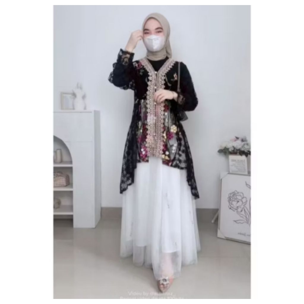 Maru outer tunik brukat mewah cardigan