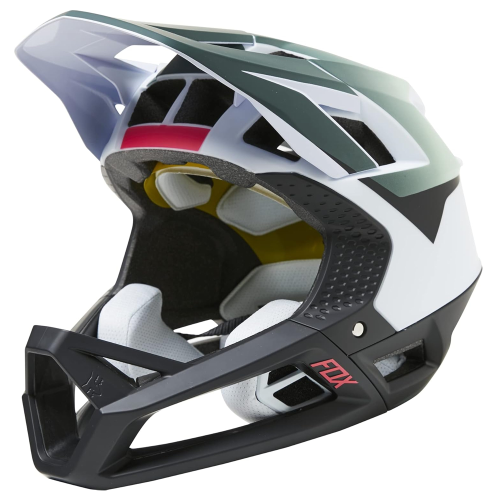 Fox Proframe BLOCK White Helm Sepeda Full Face / Helm MTB Roadbike Downhill BMX Original Fox Racing