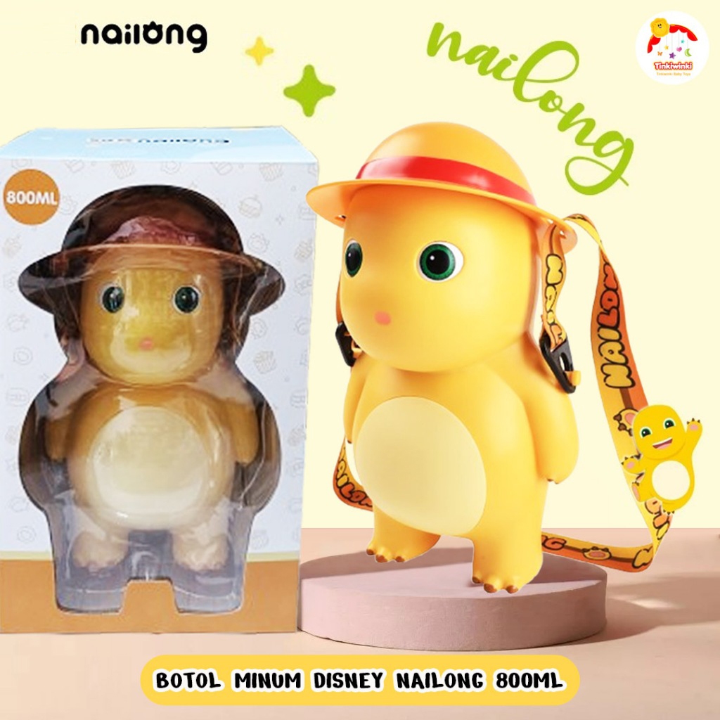 Original Water Bottle -  Botol minum naloong nailong 3D with strap - 800 ml