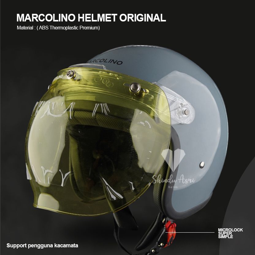 HELM MARCOLINO RETRO VISOR