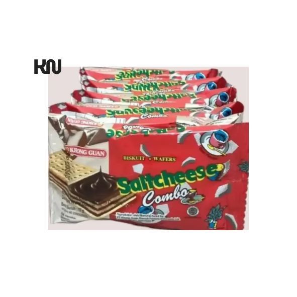 Khong Guan Biskuit Saltcheese Combo 10 Bungkus - Keju Lapis Coklat