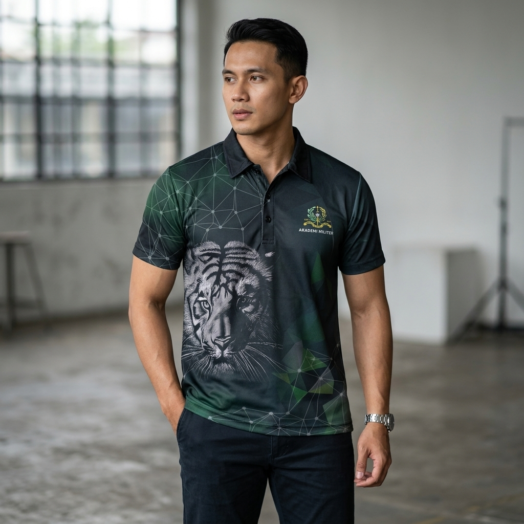 Kaos Olahraga Jersey Dryfit Premium Kaos Outdoor Berkerah Casual Polo Shirt Jersey Kerah New Tiger A