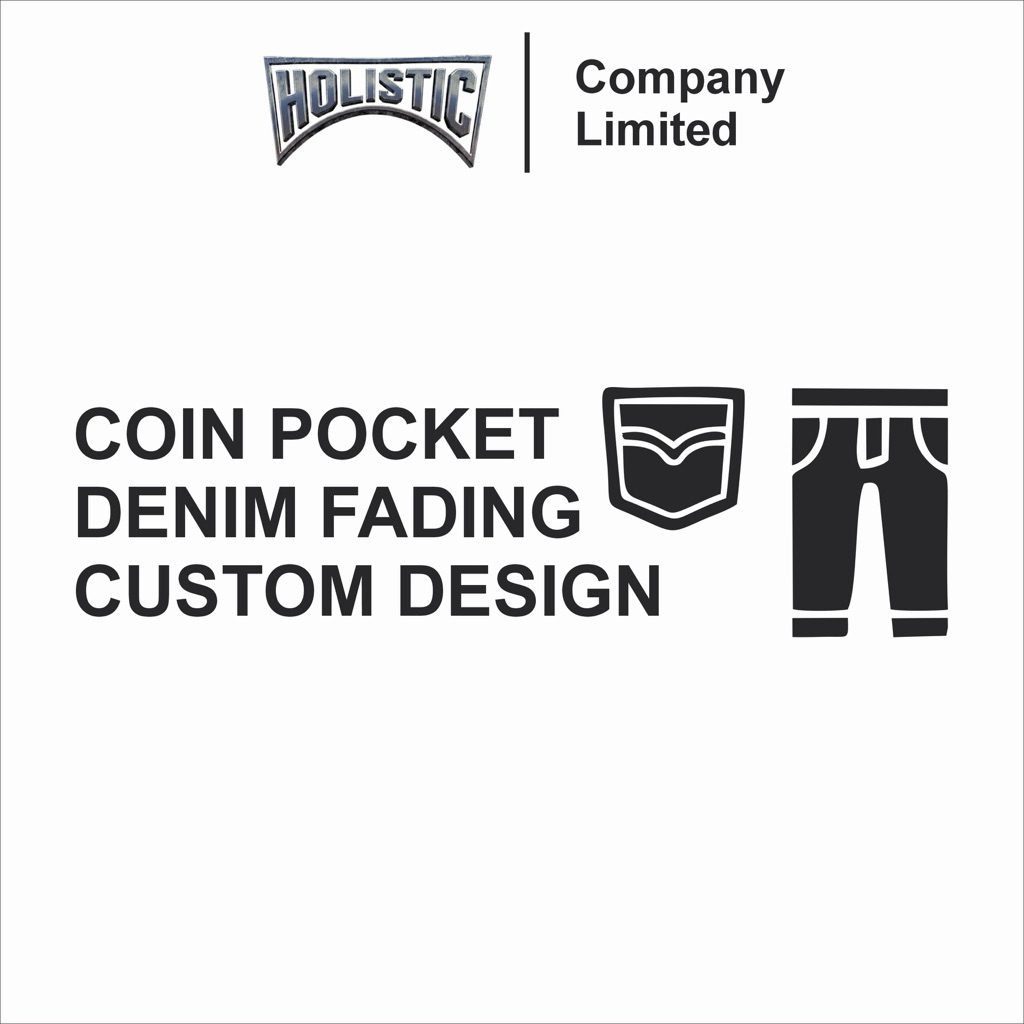Coin Pocket Denim Fading Custom - Aksesoris Fading Denim