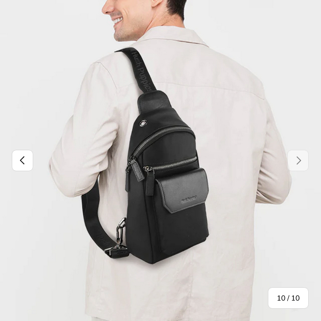 Tas Pria Hush Puppies Eureka Chest Bag Black