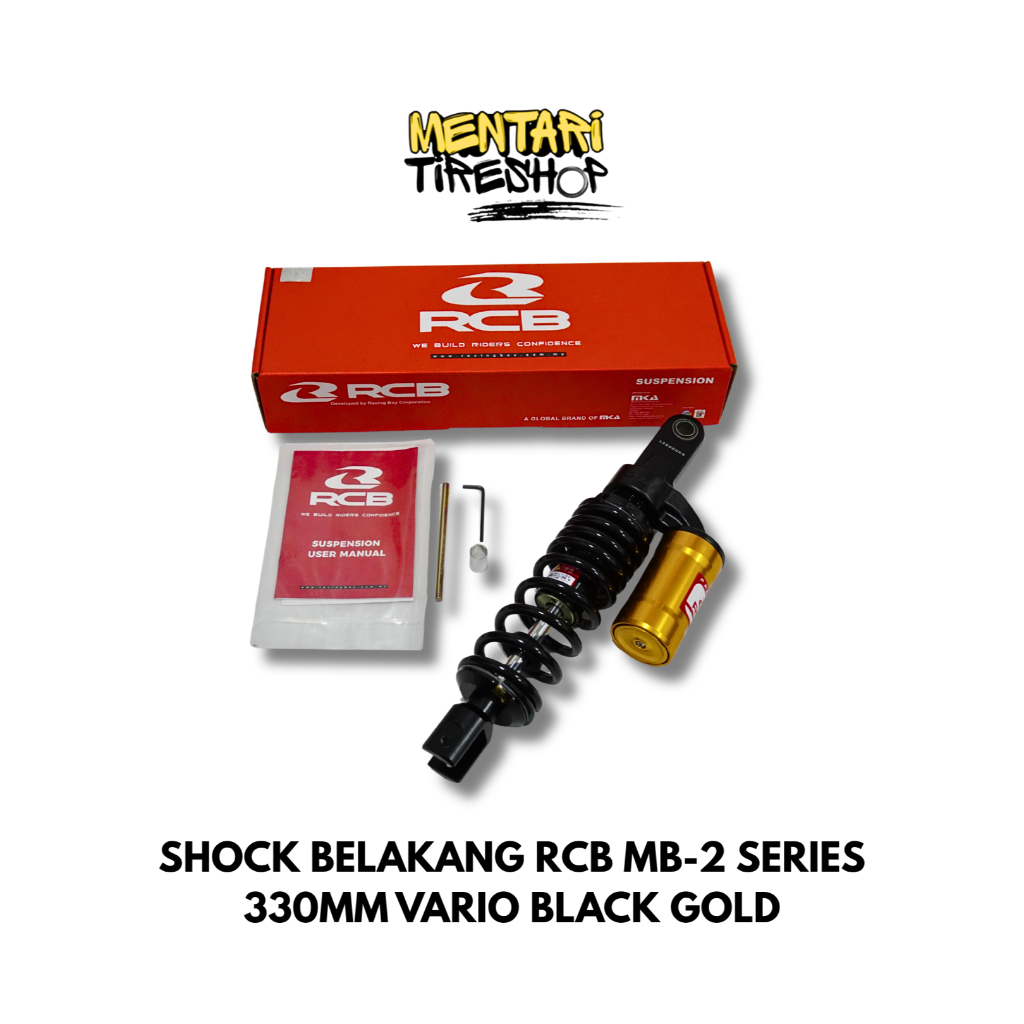 SHOCK BELAKANG RCB MB 2 MB-2 SERIES BLACK GOLD 330MM SHOCKBREAKER VARIO BEAT RCB MB2