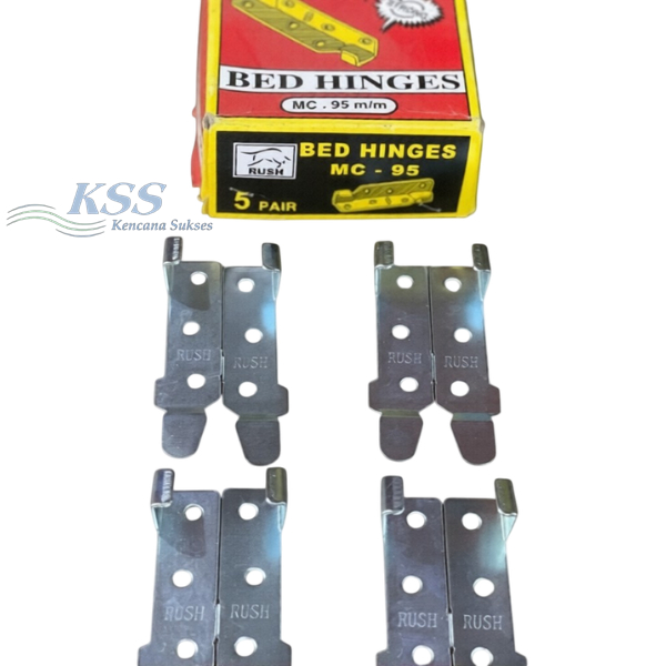 1 Set (4 Pasang / 8 Pcs) Engsel Tempat Tidur MC.95 MC-95 MC 95 Hak Dipan Kait Ranjang Sudut Cantol B