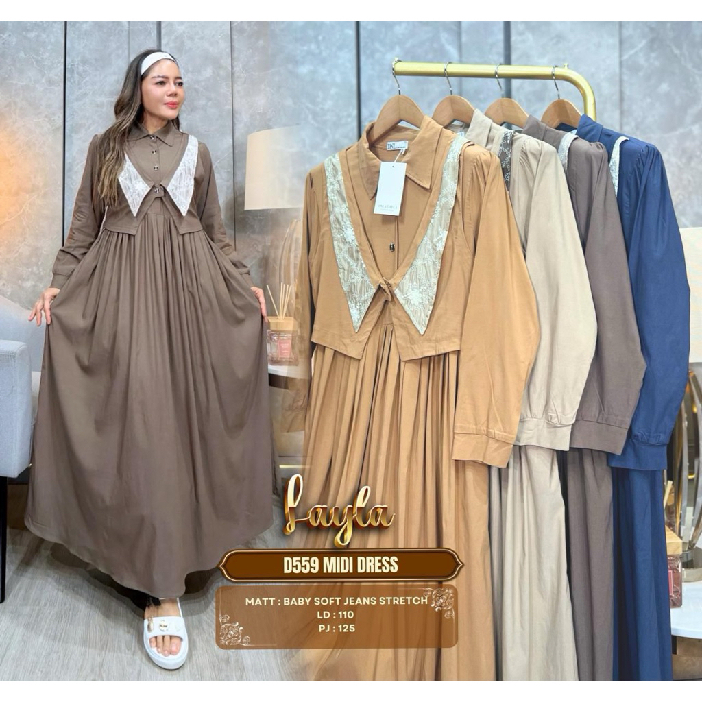 Dress Layla terbaru / Dress Layla D559 / Dress Layla terbaru