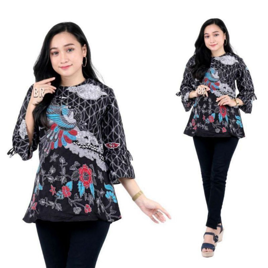 Baju Batik Wanita Atasan Blouse Pekalongan Murah Terbaru Modern Resepsi Kantor Kerja