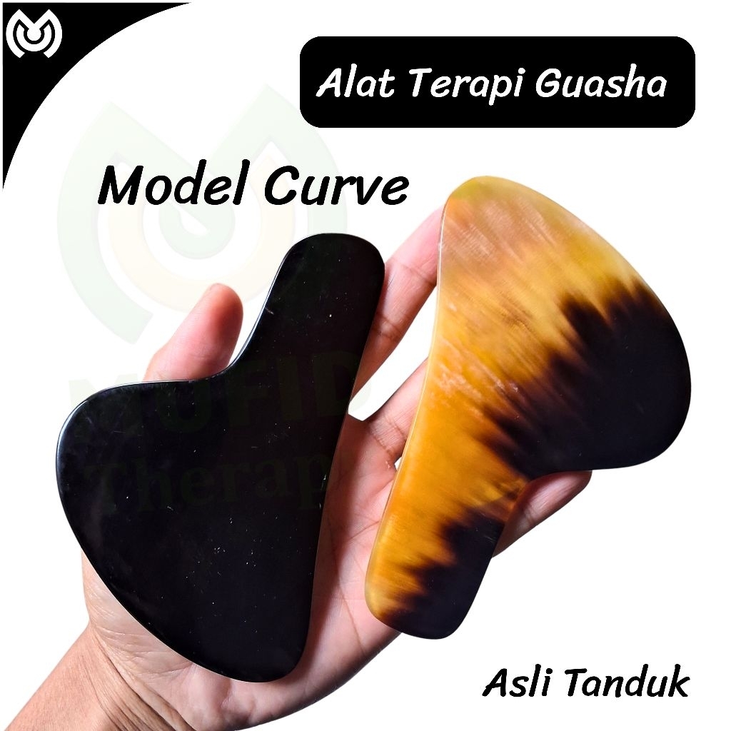 Guasha CURVE - Alat Terapi Guasha Kerokan Profesional Untuk Pungung Leher Tangan Kaki - Dari Tanduk 