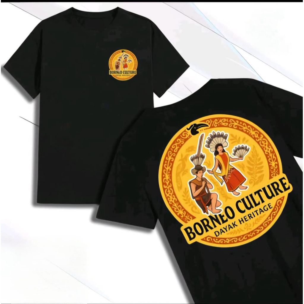 Kaos Borneo Culture Kaos Distro Unisex