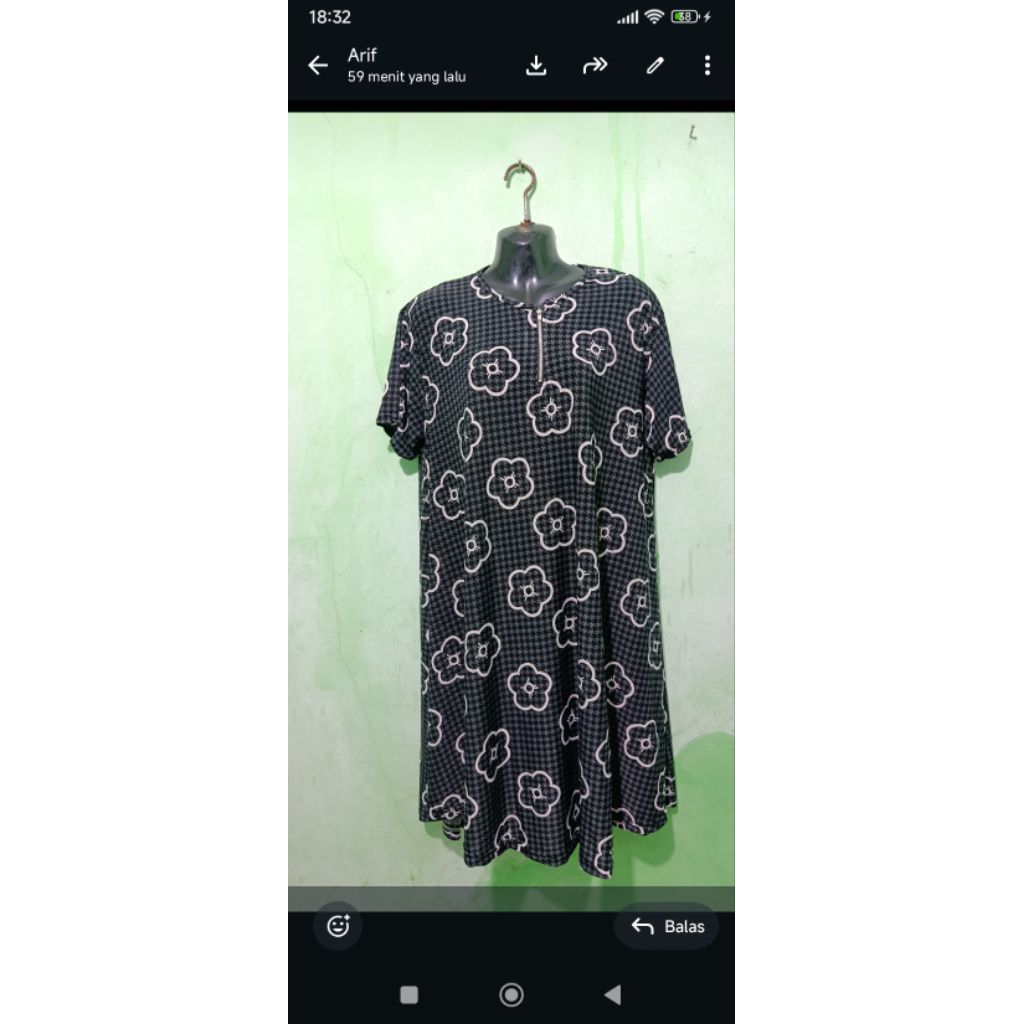 daster  Jersey korea super jumbo