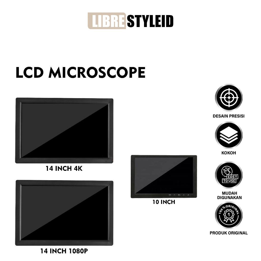 LCD MICROSCOPE 14 INCH 4K 1080P HDMI 10 INCH - MONITOR MIKROSKOP DIGITAL SERVIS HP - MONITOR LCD MIK