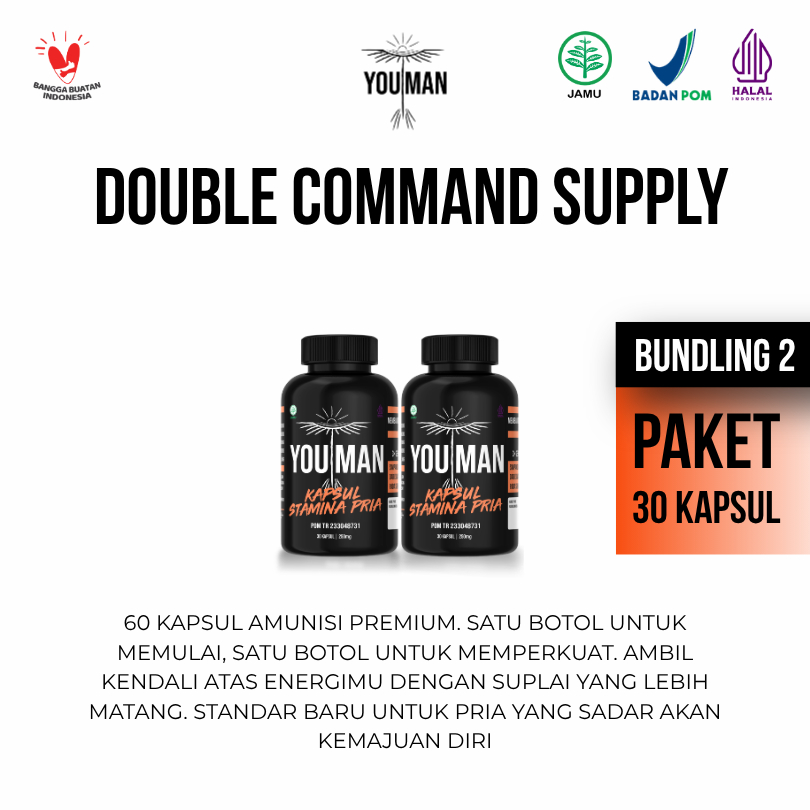 [BUNDLING 30 KAPSUL] YOUMAN HERBAL SUPPLEMENT - Kapsul Testosteron Booster