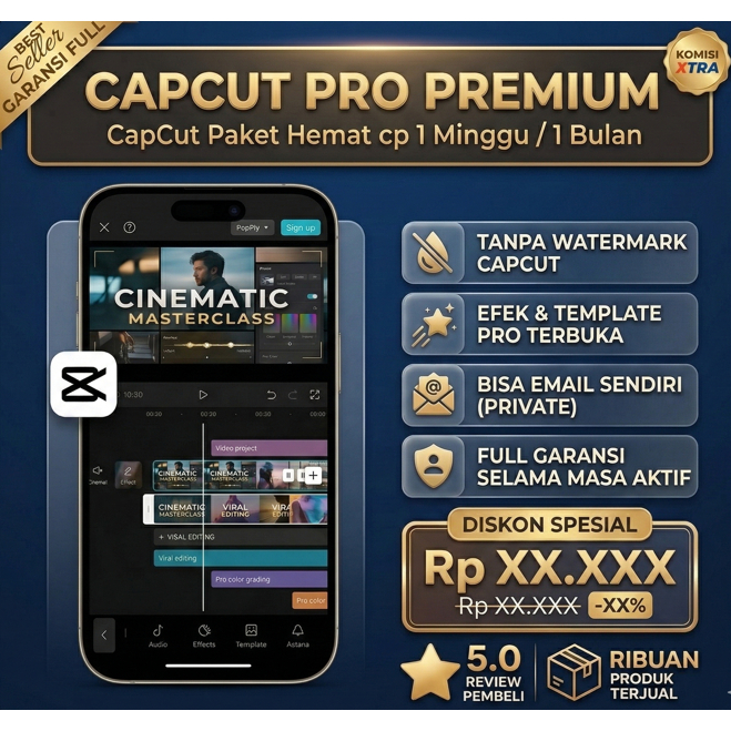 Paket Editing  CapCut [1bulan] All In One - Support Android iOS & PC Laptop