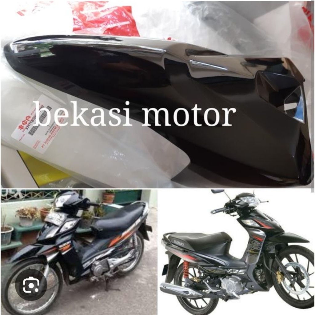 spakbor depan shogun 125 rr, sp, fl hitam ori suzuki