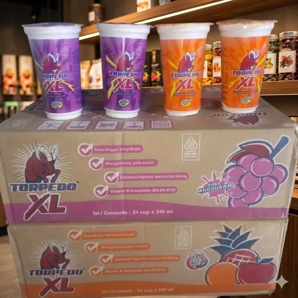(1 Dus) Torpedo XL Aneka Minuman 24 Cup
