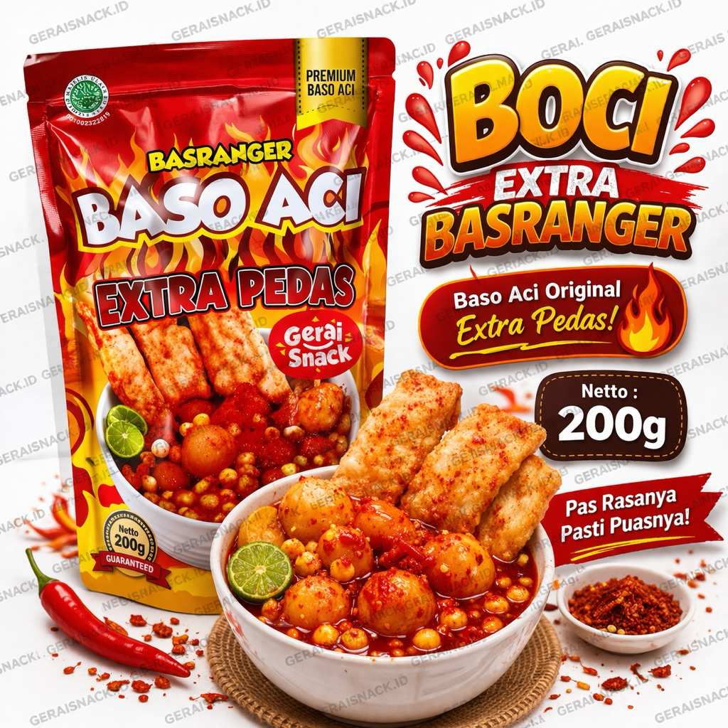 Baso Aci Basranger Extra Pedas Jeruk Limau Khas Bandung