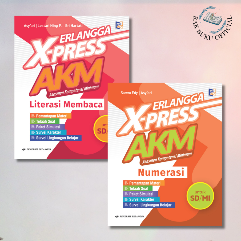 BUKU ERLANGGA X-PRESS AKM SD/MI NUMERASI & LITERASI MEMBACA PENERBIT ERLANGGA