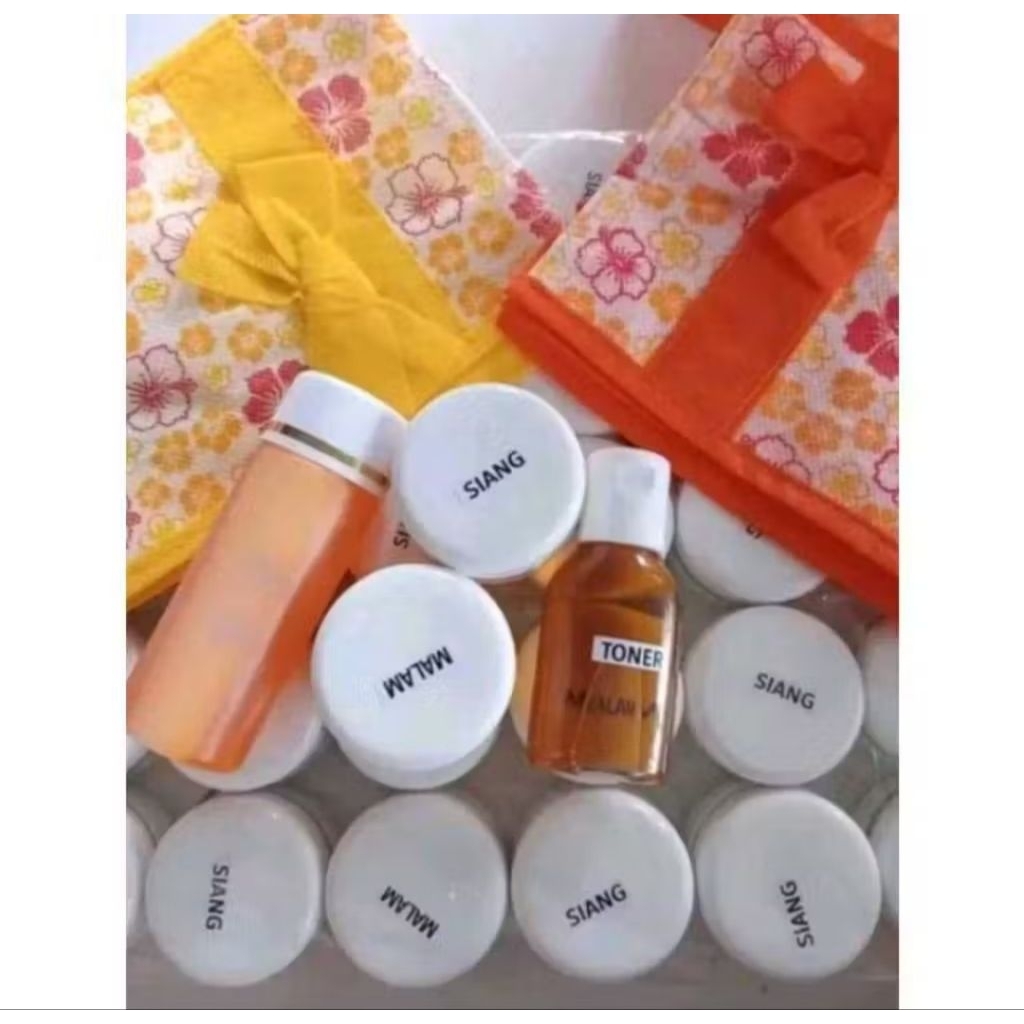 Cream Original Perawatan Wajah + Serum Hanasui Whitening Gold Siang Dan Malam